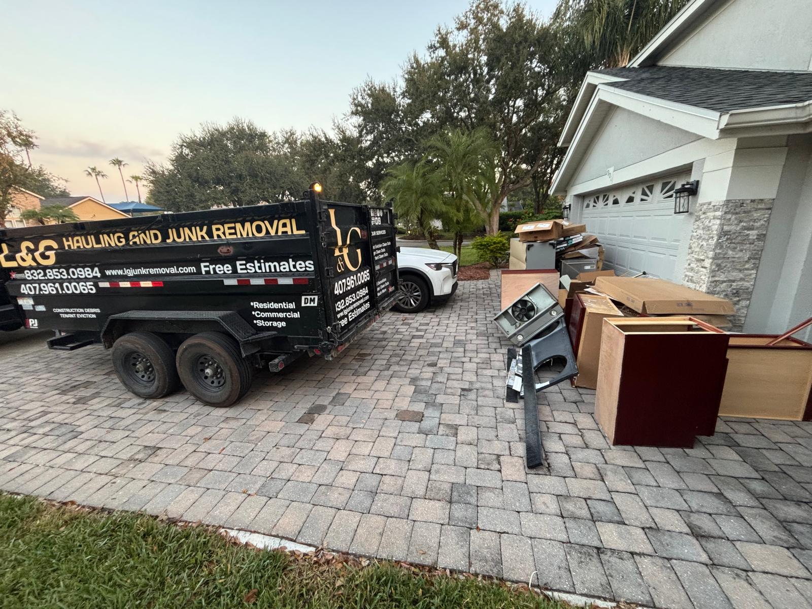 Junk removal from driveway