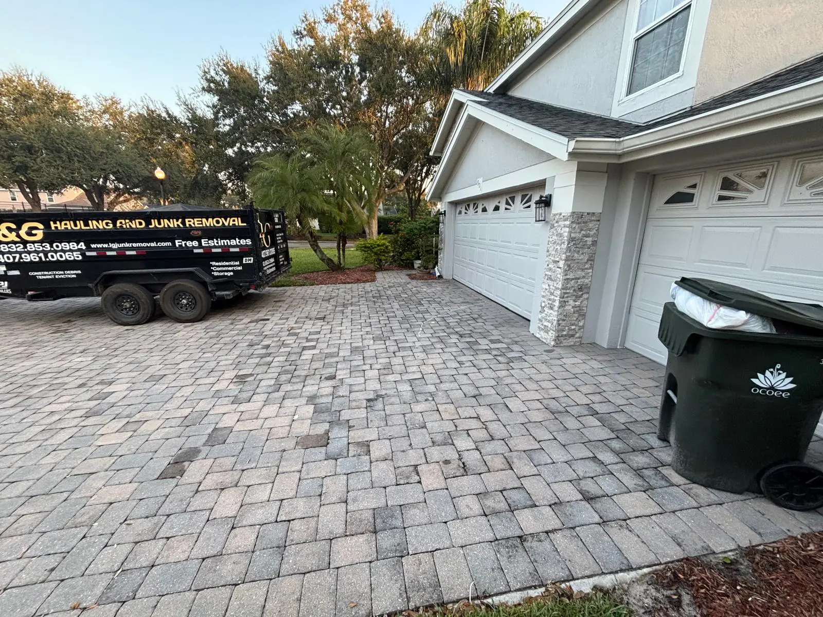 After remove the junk from driveway